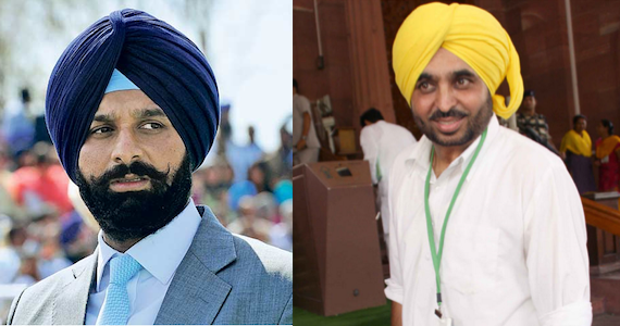 ਬਿਕਰਮ ਮਜੀਠੀਆ (ਸੱਜੇ) ਭਗਵੰਤ ਮਾਨ (ਖੱਬੇ) [ਪੁਰਾਣੀਆਂ ਤਸਵੀਰਾਂ]