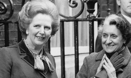 Margaret Thatcher and Indira Gandhi